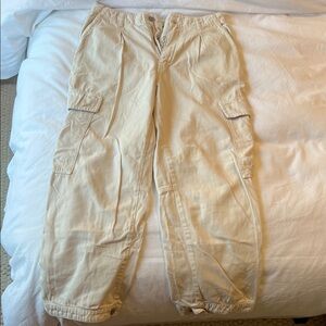 Free People Cream Cargo Pants